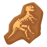 Dinosaur evolution mud layer icon cartoon vector. Biology museum vector