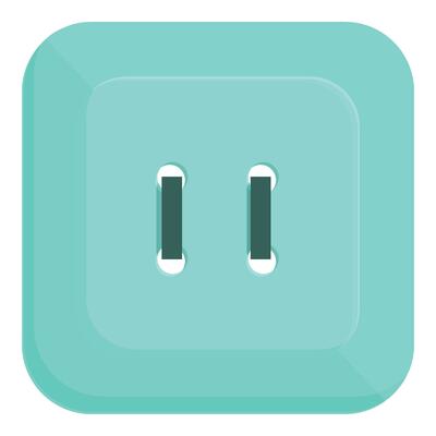 Top style button icon cartoon vector. Hole art circular