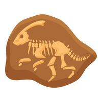 Sediment dinosaur fossil icon cartoon vector. Mud layer soil vector