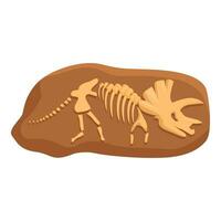 dinosaurio suelo barro icono dibujos animados vector. capa naturaleza vector