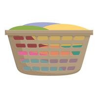 Child washing clothes icon cartoon vector. Wicker cleaning vector