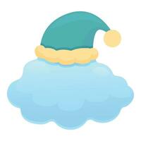 Lullaby dream hat cloud icon cartoon vector. Kid bed vector