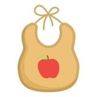 Apple illustration bib icon cartoon vector. Fashion apron vector