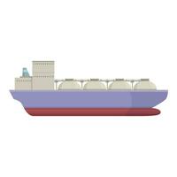 Chemical cargo petrol icon cartoon vector. Gas carrier ship vector