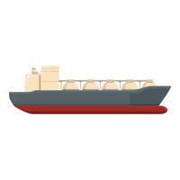 Tech cargo marine icon cartoon vector. Gas carrier vector