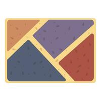 Triangular style door mat icon cartoon vector. House front vector