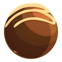 cacao pelota comida icono dibujos animados vector. caramelo postre vector