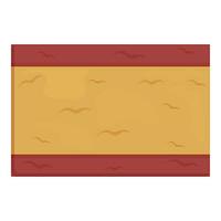 Door mat icon cartoon vector. Carpet foot house vector