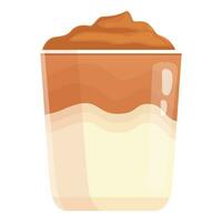 Cocoa drink icon cartoon vector. Dalgona cappuccino ice vector