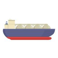 grande carga Embarcacion icono dibujos animados vector. marina mar buque vector