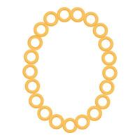 Gold circle bracelet icon cartoon vector. Chain necklace vector