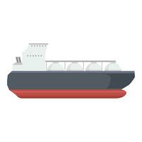 Small gas carrier ship icon cartoon vector. Fuel tank vector