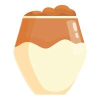 Dalgona coffee icon cartoon vector. Ice cocktail vector