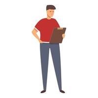 Clipboard storekeeper icon cartoon vector. Mail structure service vector