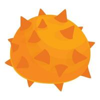 nuevo kiwano Fruta icono dibujos animados vector. naranja planta árbol vector