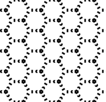 Black seamless abstract pattern. Overlay for background and backdrop. Ornamental design. PNG graphic illustration with transparent background.