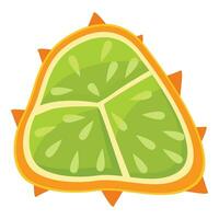 Peel kiwano icon cartoon vector. Melon summer eco vector