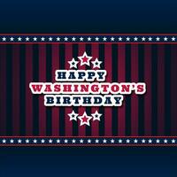 Happy Washingtons Birthday Background Vector Illustration