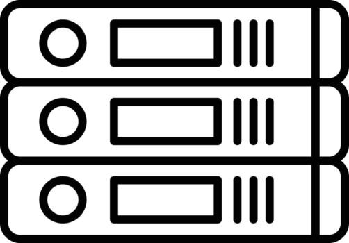Files and document Outline vector illustration icon