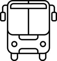 Bus Outline vector illustration icon