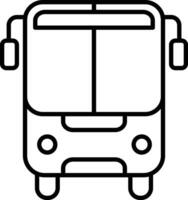 autobús contorno vector ilustración icono