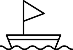 Boat Outline vector illustration icon