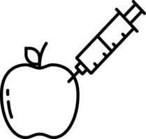 Apple Experiment Outline vector illustration icon