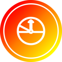 speedometer circular in hot gradient spectrum png