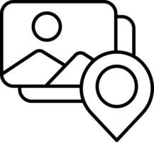 image location Outline vector illustration icon