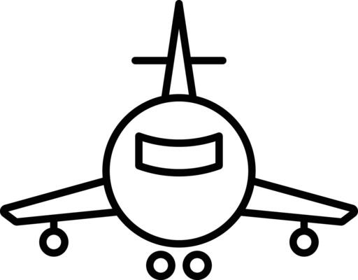 airplane Outline vector illustration icon