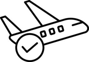 airplane Outline vector illustration icon