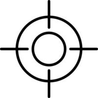Target location Outline vector illustration icon