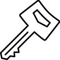 Key security Outline vector illustration icon