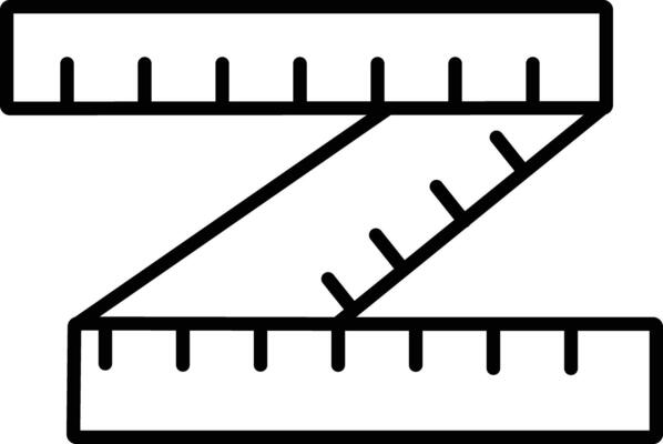 Measurement tape Outline vector illustration icon