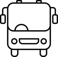 School bus Outline vector illustration icon