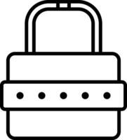 security lock Outline vector illustration icon