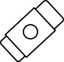 Eraser Outline vector illustration icon