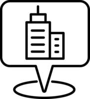 building location Outline vector illustration icon