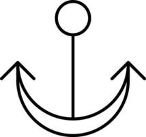 anchor Outline vector illustration icon