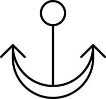 anchor Outline vector illustration icon