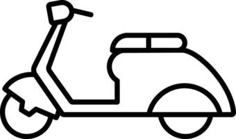 scooter contorno vector ilustración icono