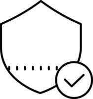 Check Security Outline vector illustration icon