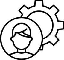 User Settings Outline vector illustration icon