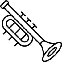 Trumpet Outline vector illustration icon