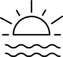 sunrise Outline vector illustration icon