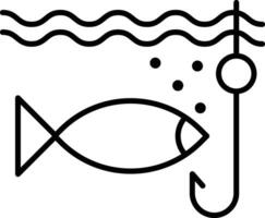 pescar contorno vector ilustración icono