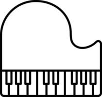 Piano Outline vector illustration icon