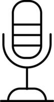 microphone Outline vector illustration icon