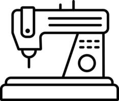 Sewing machine Outline vector illustration icon
