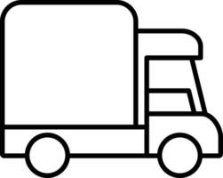 Cargo Truck Outline vector illustration icon